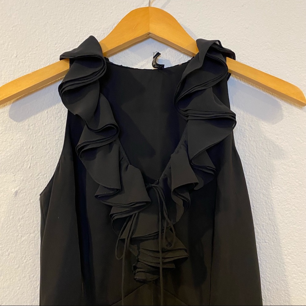 Black Tahari ruffle dress Size 2